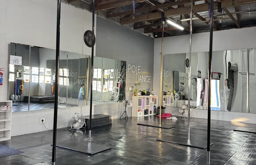 Inside the Pole Dance Cape Town studio in Edgemead